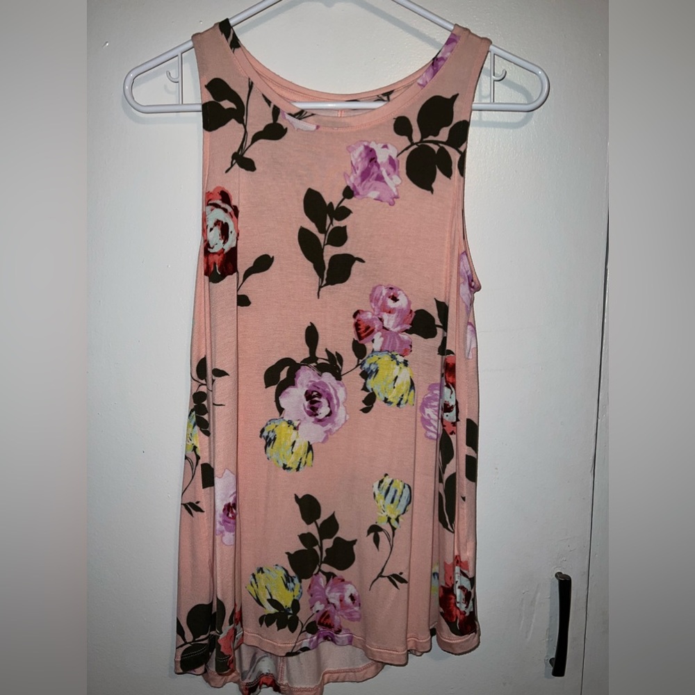 Apt 9 Small Sleeveless Floral Shirt